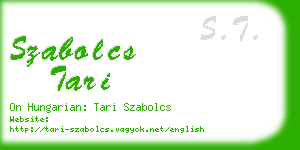 szabolcs tari business card